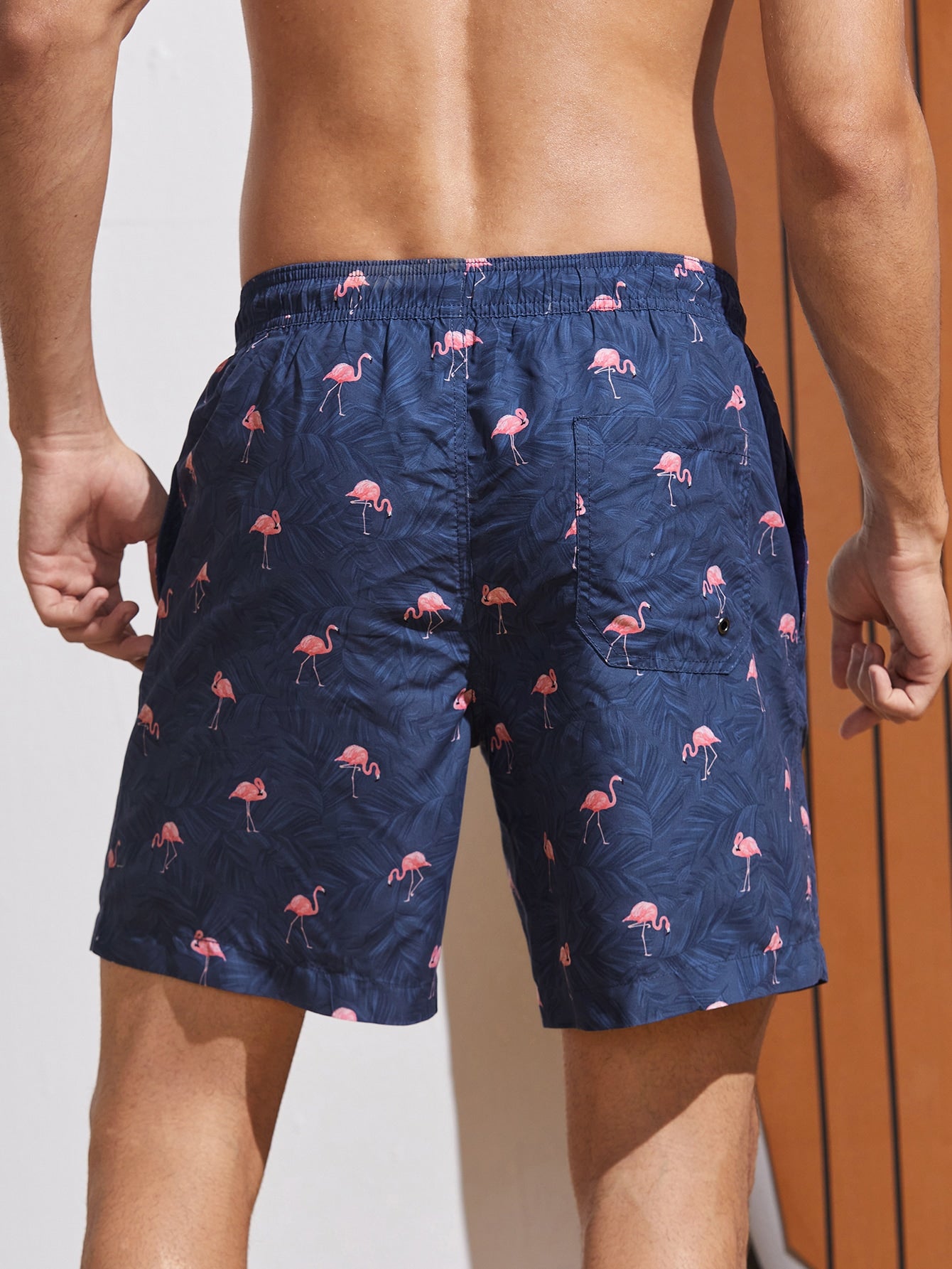 Men Flamingo Swim Trunks